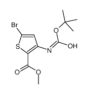 5-溴-3-叔丁氧基羰基氨基-噻吩-2-羧酸甲酯结构式