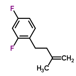 2,4-Difluoro-1-(3-methyl-3-buten-1-yl)benzene Structure
