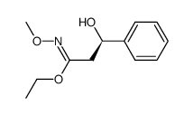 ethyl (R)-3-hydroxy-N-methoxy-3-phenylpropanimidate结构式