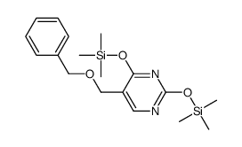 trimethyl-[5-(phenylmethoxymethyl)-2-trimethylsilyloxypyrimidin-4-yl]oxysilane Structure