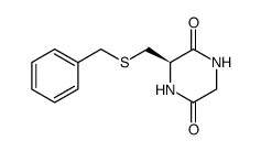 (R)-3-(benzylmercapto-methyl)-piperazine-2,5-dione Structure