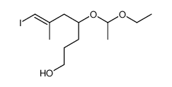 (E)-4-(1-Ethoxy-ethoxy)-7-iodo-6-methyl-hept-6-en-1-ol Structure
