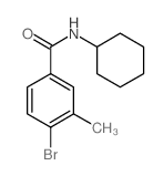 N-环己基-4-溴-3-甲基苯甲酰胺结构式