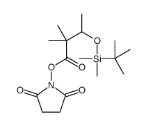 N-(3-叔丁基二甲基甲硅烷氧基-2,2-二甲基丁酰氧基)琥珀酰亚胺结构式
