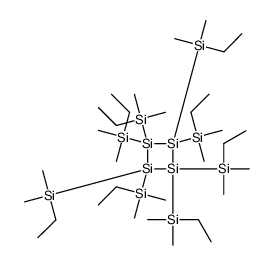 ethyl-[1,2,2,3,3,4,4-heptakis[ethyl(dimethyl)silyl]tetrasiletan-1-yl]-dimethylsilane结构式