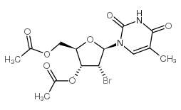 2'-Bromo-2'-deoxy-3',5'-di-O-acetyl-5-methyluridine结构式