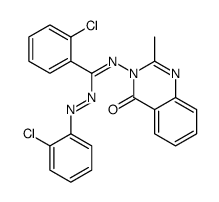 2-chloro-N-(2-chlorophenyl)imino-N'-(2-methyl-4-oxoquinazolin-3-yl)benzenecarboximidamide Structure