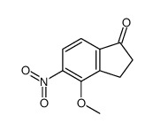 4-甲氧基-5-硝基-2,3-二氢-1H-茚-1-酮结构式