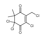 2,6,6-Trichloro-3-chloromethyl-5,5-dimethyl-2-cyclohexene-1,4-dione结构式