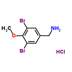 3,5-DIBROMO-4-METHOXYBENZYLAMINE HYDROCHLORIDE结构式