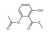 2-acetoxy-6-hydroxy-benzoic acid methyl ester Structure