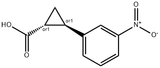 反式-2-(3-硝基苯基)环丙烷-1-羧酸结构式