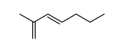 (E)-2-methyl-1,3-heptadiene结构式