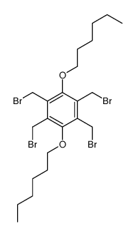 1,2,4,5-tetrakis(bromomethyl)-3,6-dihexoxybenzene Structure