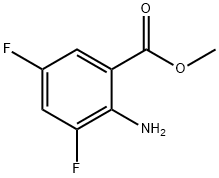 2-氨基-3,5-二氟苯甲酸甲酯结构式