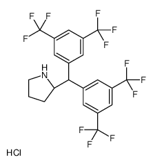 (R)-2-{双[3,5-双(三氟甲基)苯基]甲基}吡咯烷结构式