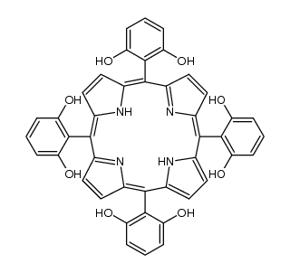 5,10,15,20-tetrakis(2,6-dihydroxyphenyl)-21H,23H-porphyrin Structure