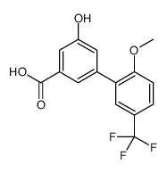 3-hydroxy-5-[2-methoxy-5-(trifluoromethyl)phenyl]benzoic acid Structure
