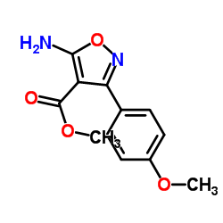 Methyl 5-amino-3-(4-methoxyphenyl)-1,2-oxazole-4-carboxylate Structure