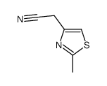 (2-甲基-1,3-噻唑-4-基)乙腈结构式