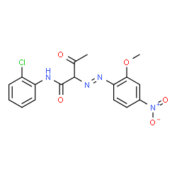 α-(2-Methoxy-4-nitrophenylazo)-2'-chloroacetoacetanilide Structure
