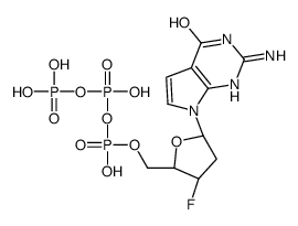 [[(2R,3S,5R)-5-(2-amino-4-oxo-1H-pyrrolo[2,3-d]pyrimidin-7-yl)-3-fluorooxolan-2-yl]methoxy-hydroxyphosphoryl] phosphono hydrogen phosphate Structure