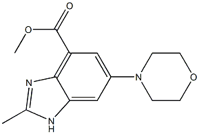 methyl 2-methyl-6-morpholino-1H-benzo[d]imidazole-4-carboxylate Structure