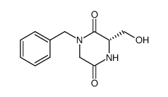 (S)-3-(hydroxymethyl)-1-(phenylmethyl)-2,5-piperazinedione结构式