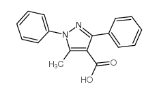 5-甲基-1,3-二苯-1H-吡唑-4-羧酸结构式