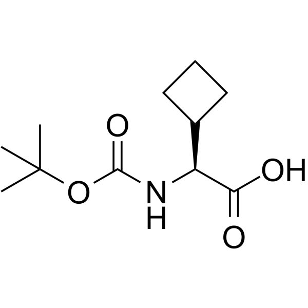 Boc-L-环丁基甘氨酸结构式