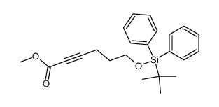 Methyl 6-(tert-butyldiphenylsiloxy)-2-hexynoate结构式