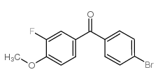 4-溴-3-氟-4-甲氧基苯甲酮结构式