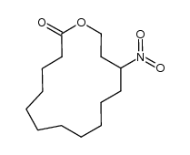 13-nitrooxacyclopentadecan-2-one结构式