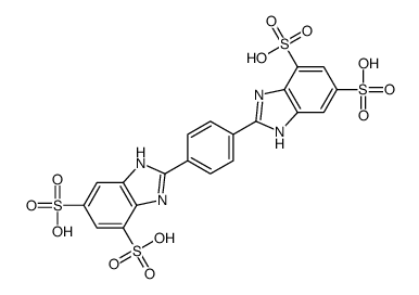2-[4-(4,6-disulfo-1H-benzimidazol-2-yl)phenyl]-1H-benzimidazole-4,6-disulfonic acid Structure
