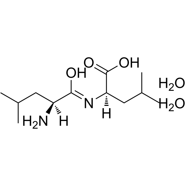 L-亮氨酰-D-亮氨酸二水合物结构式