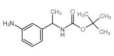 (1-(3-氨基苯基)乙基)氨基甲酸叔丁酯结构式