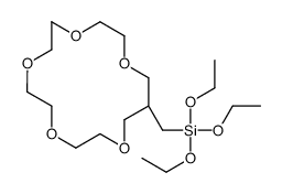 triethoxy(1,4,7,10,13-pentaoxacyclohexadec-15-ylmethyl)silane Structure