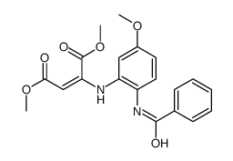 dimethyl (Z)-2-(2-benzamido-5-methoxyanilino)but-2-enedioate结构式