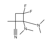 2,2-bis(dimethylamino)-3,3-difluoro-1-methylcyclobutane-1-carbonitrile结构式