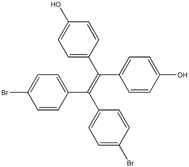 [1,1-二(4-溴苯基)-2,2-二(4-羟基苯基)]乙烯结构式