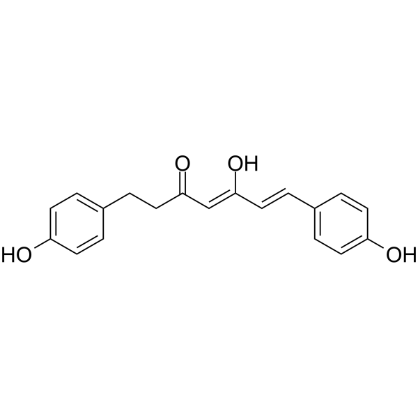 1,7-二(4-羟基苯基)-3-羟基-1,3-庚二烯-5-酮结构式