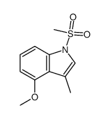 4-methoxy-3-methyl-1-(methylsulfonyl)-1H-indole Structure