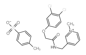 2-(3,4-dichlorophenoxy)-N-[(1-methylpyridin-5-yl)methyl]acetamide; 4-methylbenzenesulfonic acid结构式