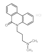 6(5H)-Phenanthridinone,5-[3-(dimethylamino)propyl]-, hydrochloride (1:1) Structure