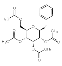 b-D-Glucopyranoside, phenyl1-thio-, 2,3,4,6-tetraacetate Structure
