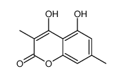 4,5-dihydroxy-3,7-dimethylchromen-2-one结构式
