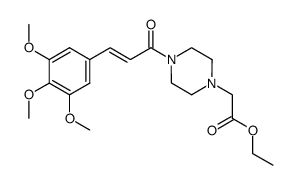 {4-[3-(3,4,5-trimethoxy-phenyl)-acryloyl]-piperazin-1-yl}-acetic acid ethyl ester结构式