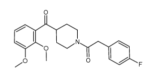 4-[1-oxo-1-(2,3-dimethoxyphenyl)methyl]-N-2-(4-fluorophen-1-oxo-ethyl)piperidine Structure