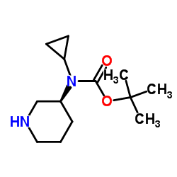 (S)-环丙基(哌啶-3-基)氨基甲酸叔丁酯结构式