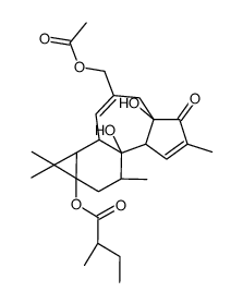 12-deoxyphorbol 20-acetate 13-(2-methylbutanoate) Structure